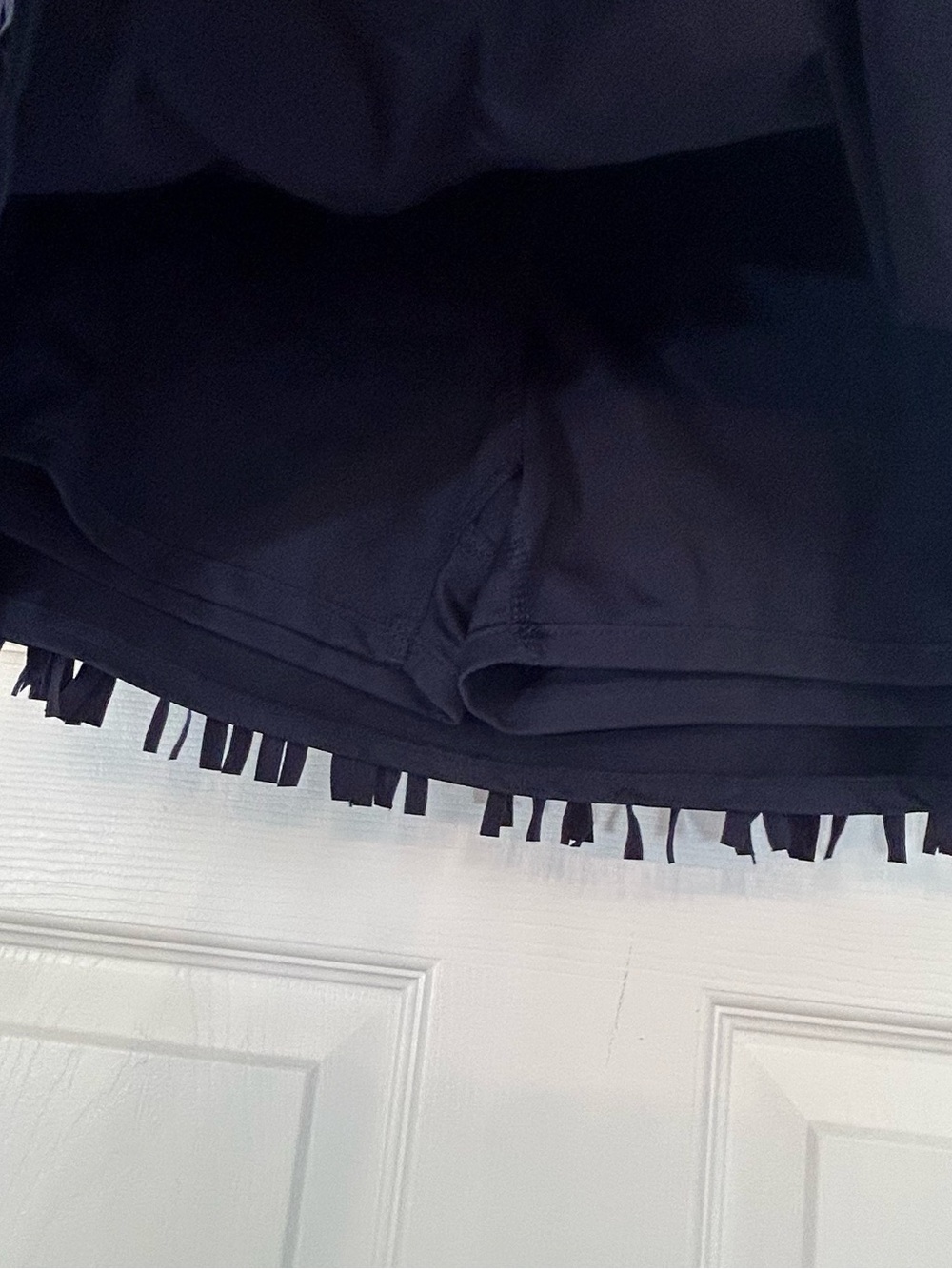 Lucky In Love Navy Fringe Active Tennis Skirt Skort Shorts Size XS - Picture 4 of 6